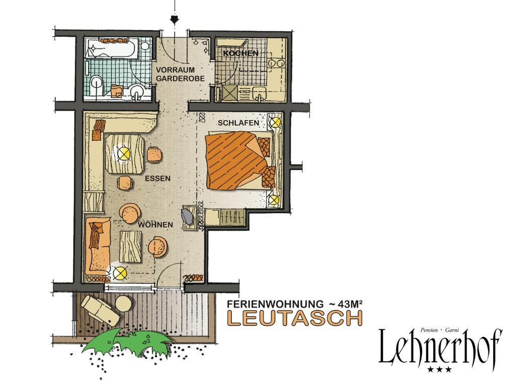 Pension Lehnerhof Leutasch Bilik gambar