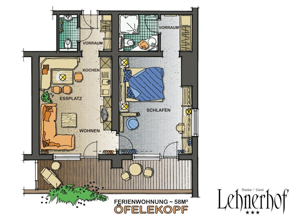 Pension Lehnerhof Leutasch Bilik gambar